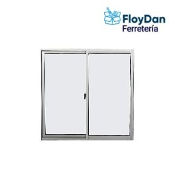 Ventana de aluminio Wintec corredera de 100 cm x 100 cm.