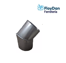 Codo Inoxidable - 6 Pulgadas 45 (o 135) Grados para caño de estufas a leña