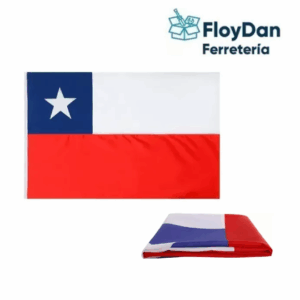 Bandera Chilena poliéster  Económica - 60x90 Cms