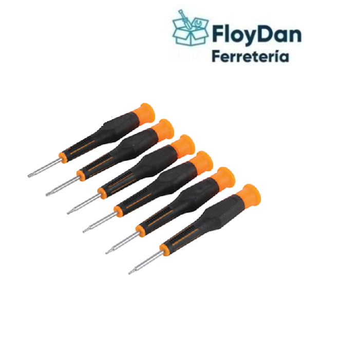 Destornilladores de precision Cruz / paleta (6 piezas)