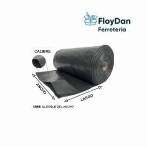 Polietileno Recuperado Negro  0.10 micras - 4 Metros de Ancho