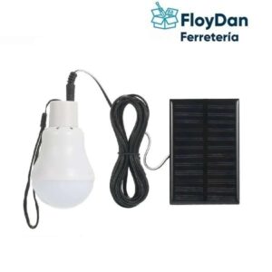 Lampara Ampolleta Led 800mah  Panel Solar Camping Portátil