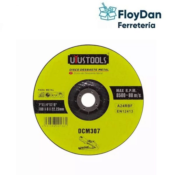 Disco Desbaste Metal 7 1/4"- TORO NEGRO/UYUSTOOLS