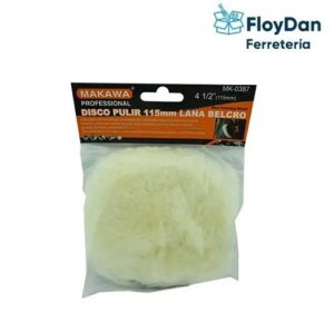 Repuesto Disco para pulir de lana 115mm Velcro