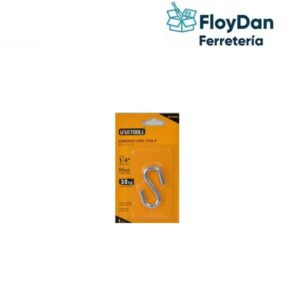 Gancho Zinc tipo S - 1/4"
