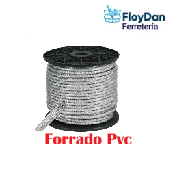 Piola O Cable De Acero 3 a 4mm - Metro - forrado pvc