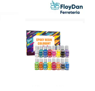 Pigmento Para Resina Epóxica Colores Sólidos 16 Und 10ml