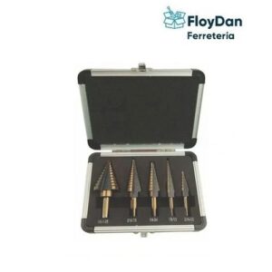Set 5 Brocas Escalonadas - conicas- Acero Hss Brocas Cobalto 50 Tamaños