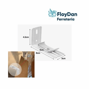 Soportes Cortinas Roller  con Doble  Anclaje- Blanco