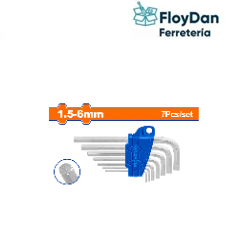 Juego de llaves Allen WADFOW  7 Pcs 1.5-6MM