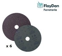 Disco Lija Fibra Metal Pulidora 115mm P100 - 6Pcs- Crownman