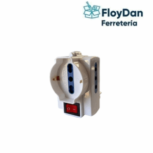 Adaptador Eléctrico con Interruptor - Schuko 10A /16A  2 tomas de corriente 10A  - 1500W -250V