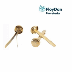 Broche o chinche  Dorado metalizado 25mm -Unidad