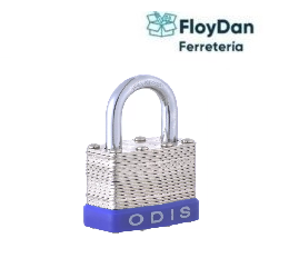Candado Laminado Odis 50mm Acero Zincado Blíster Color Gris