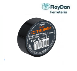 Cinta aislante pvc  19mmx18M TRUPER