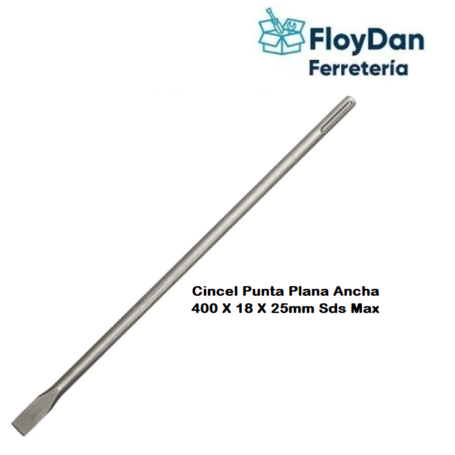 Cincel Punta Plana Ancha Sds Max 18 X 400 X 25mm - CROWMAN