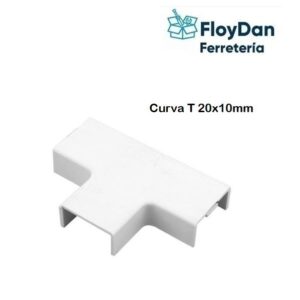 Curva Derivacion T para canaleta 20x10mm (2 un)