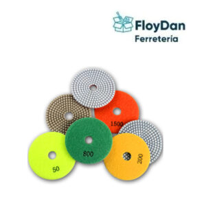 Disco lija para pulir Marmol- Granito con velcro 4"-Unidad- Crownman