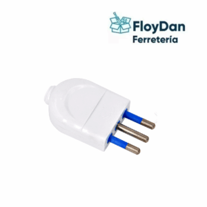 Enchufe Macho 2P 250V - 10A - Blanco- Stanford/ Lexo