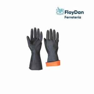 Guante impermeable de Latex Negro Con Naranjo  Reforzado  - 30cms- Resistor EAD001, ALBAÑIL