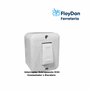 Interruptor Conmutador simple 9/24 10A Sobrepuesto ( Escalera)-MEC