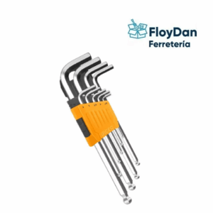 Juego de llaves Punta Allen  punta bola Cromado Hexagonal- 9 Pcs- Ferretools/ WADFOW