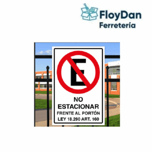 Señalética- No estacionar Frente al Porton Metalico 20x30cm