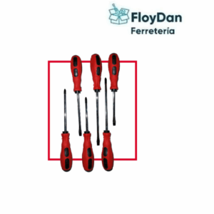 Juego 6  Destornilladores / Atornilladores Antideslizantes Imantados-Bressee