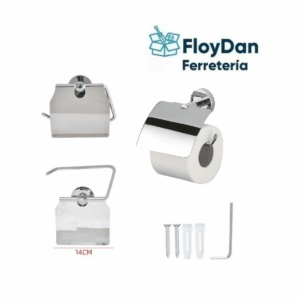 Soporte Metal para papel Higiénico de Baño