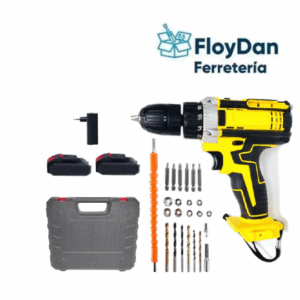 Taladro Inalámbrico 2 Baterías De Litio con Accesorios- Incluye Maleta
