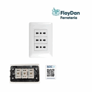 Tomacorriente Empotrado Triple 10-16A - Want