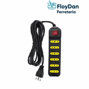 Alargador 6 tomas con interruptor On Off - 5m UYUSTOOLS