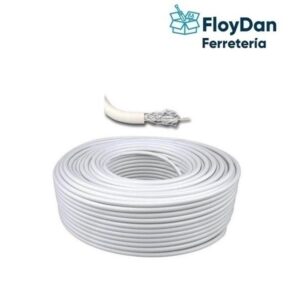 Cable coaxial  Blanco RG-6 x metro