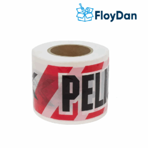 Cinta Señal Peligro 150mm X 350 Mts Rollo Negro Y Rojo Color Blanco y Rojo