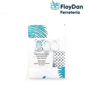 Cortina de Baño Anti-Hongos 180x180cm con Ganchos