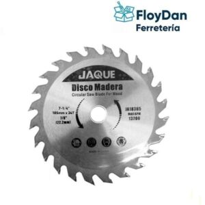 Disco de Sierra Circular 7 1/4" de 24 dientes, Wadfow