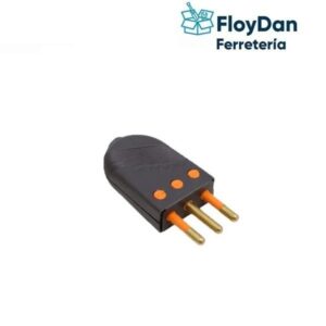 Enchufe Macho Articulado 10A-250V- Negro - MEC/ KALOP