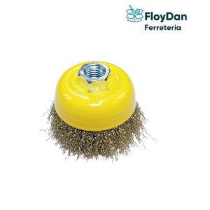Grata o Escobilla Copa rizado para esmeril 3"- Asaki/ Wadfow/Ferretools