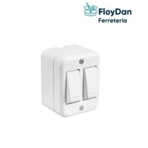 Interruptor doble 9/15 - 10A Sobrepuesto