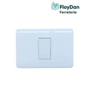 Interruptor rectangular simple Blanco embutido  9/12- 16A STANFORD