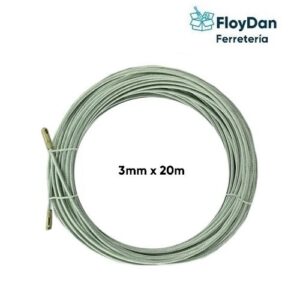 Laucha Pasacables 3mm X 20 Mts Acero/plastico