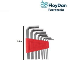 Juego de llaves Allen Cromado - 9 Pcs- Ftools