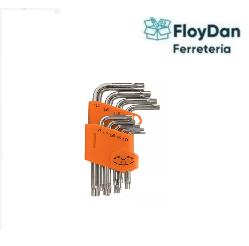 Juego de Llaves Torx o Punta Estrellas - 9 Pzas.