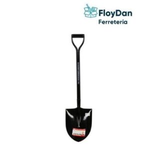 Pala Punta Huevo Metalica- Negro/ Gris