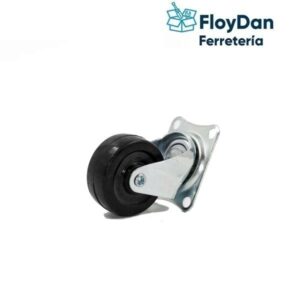 Rueda de goma 2" sin freno