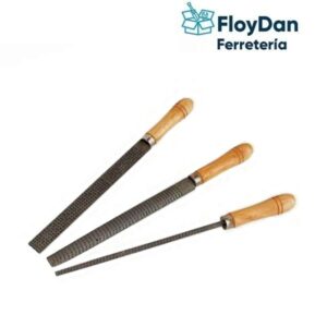 Set de escofinas 3 piezas con Mango de madera