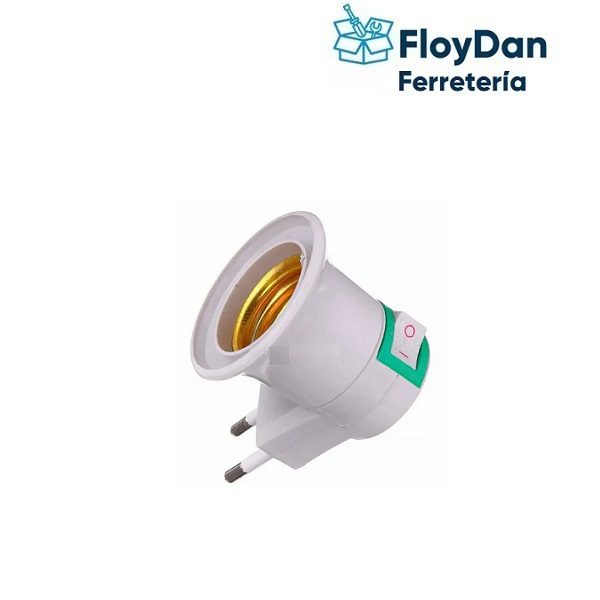 Soquete E27 con Enchufe e Interruptor