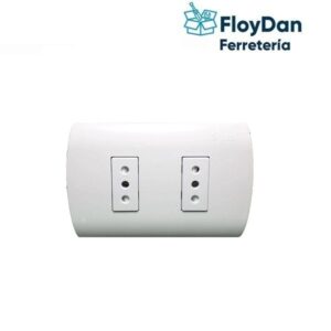 Tomacorriente doble embutido 10A-MEC