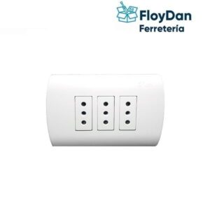 Tomacorriente triple embutido 10A - MEC