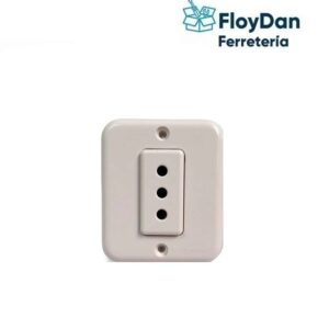 Tomacorriente 1 tomas 10a Sobreponer-MEC